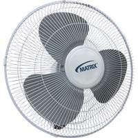 EA526 Wall Mount Oscillating Fan, Commercial, 16" Dia., 3 Speeds